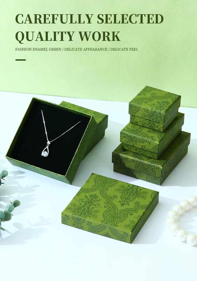 Hot Eco Friendly Custom Logo Recyclable Handmade Gift Box Packing For Jewellery Necklace Bracelet Rings Drawer Paper Jewelry Box