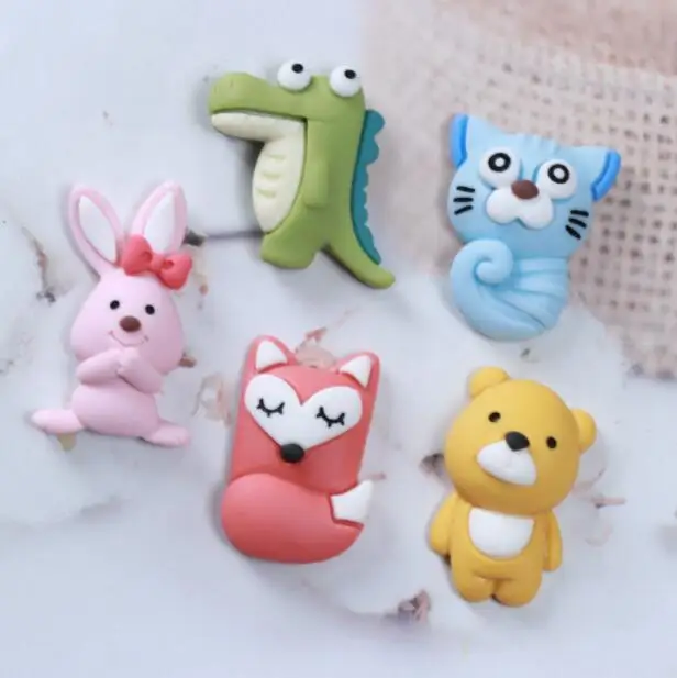 Manufacturer Resin Charms Supplier Crocodile Rabbit Resin Crafts Toys Cartoon Bears Flatback Cabochons
