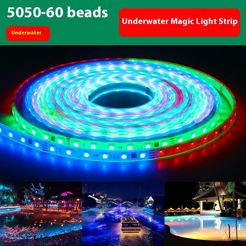 Car Bedroom Led Strips Lighting 5050 Rgbw Ip 68 Waterproof Smart Rgb Led Strip Light with Remote 10m 24v PVC