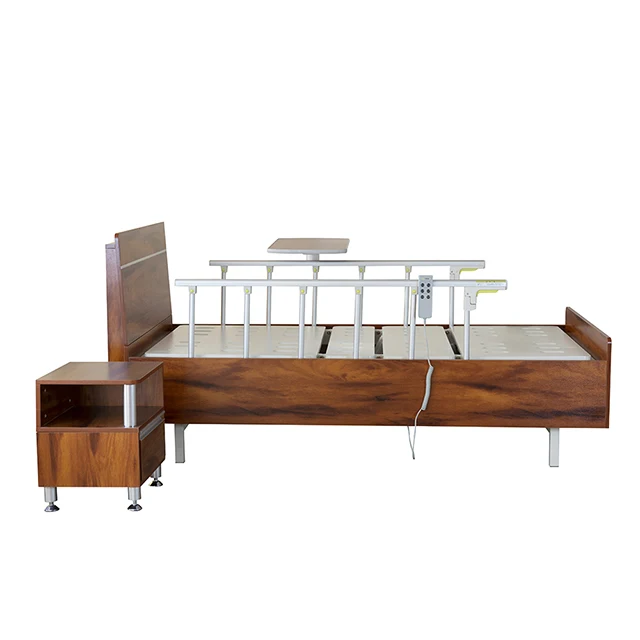 
High-end wooden hospital bed nursing hospital furniture nursing home nursing bed 
