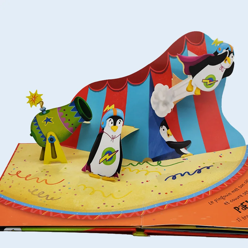 Hardcover Stereoscopic Animal Pop Up Book Colorful Printing Children Education Book Professional Publishing Book Manufacturer