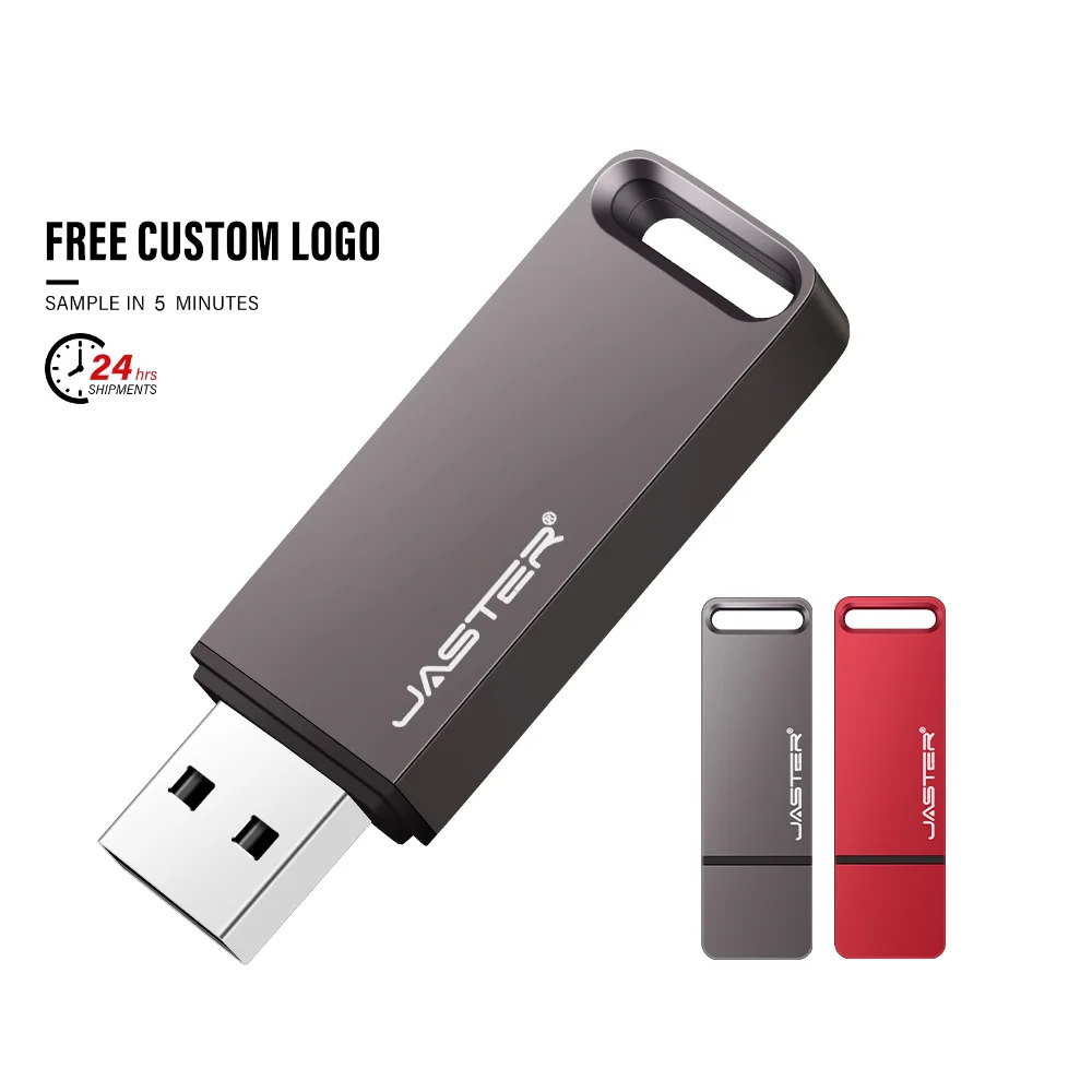 Jaster 128MB Custom Logo Mini Usb Stick 2.0 Metal Pendrive Waterproof Pen Drive 64GB 2GB 4GB 32GB 16GB 8GB 2.0 Usb Flash Drive