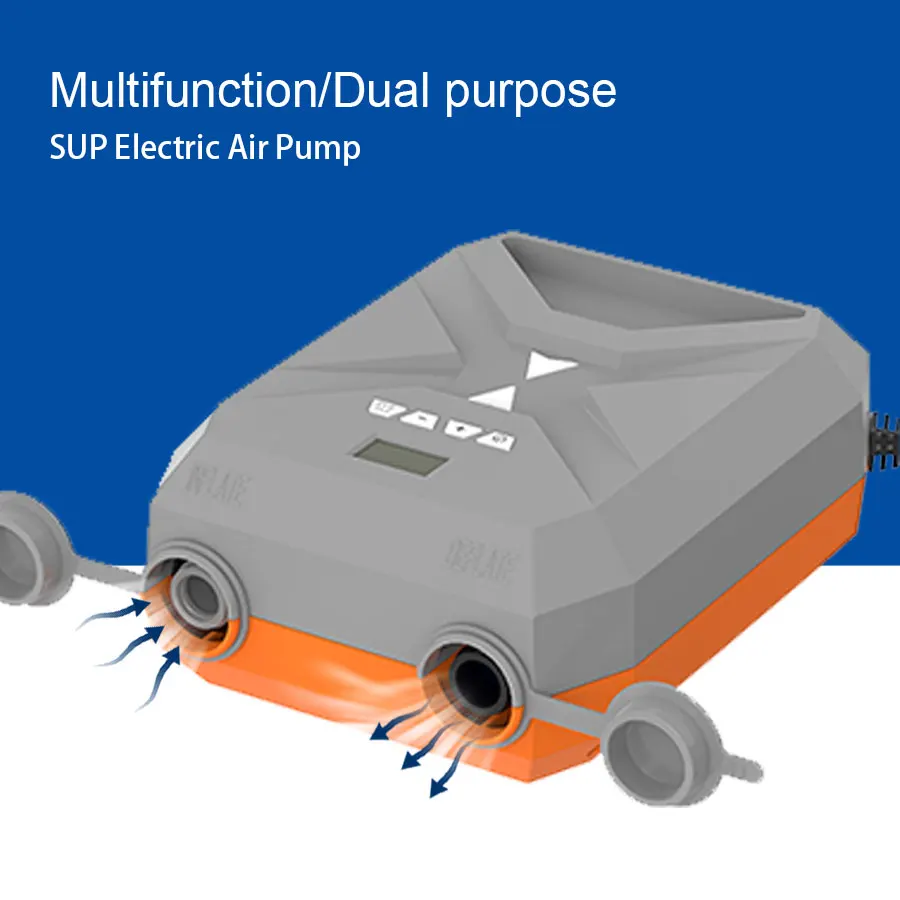 Quick inflation High Pressure Paddle Board Electric Pump Inflator with Nylon Telescopic Hose And Air Nozzle For SUP Pump