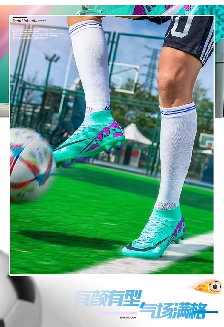 2024 Men AG/TF Turf Indoor Soccer Shoes Cleats Original Superfly Futsal Football Boots Sneakers Men Chaussure De Foot