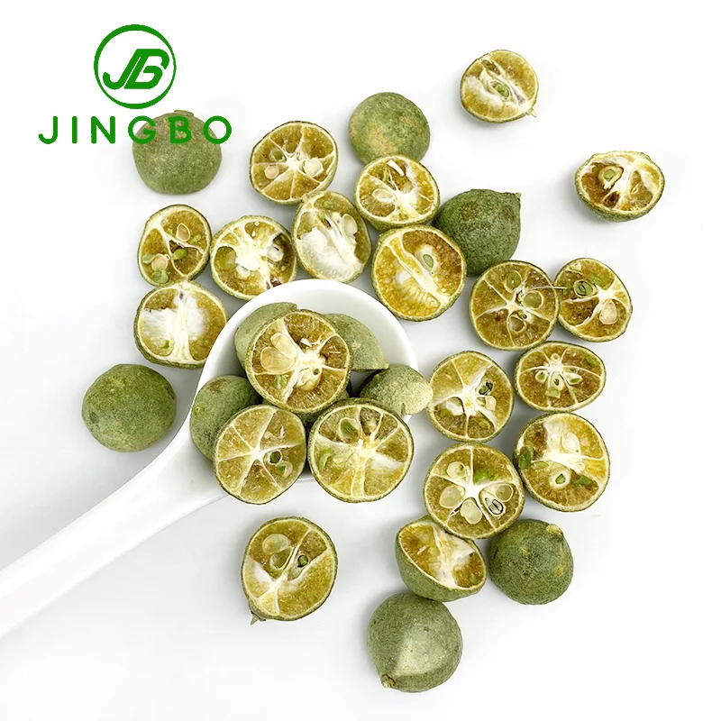High Quality Freeze-Dried Green Kumquat Half FD Kumquats Frozen Dried Fruit Tea with No Additives Packaged Bulk