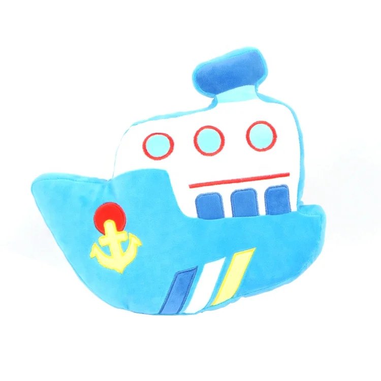 
free sample bsci factory cute soft baby kids plush stuffed toy car shaped pillow cushion 