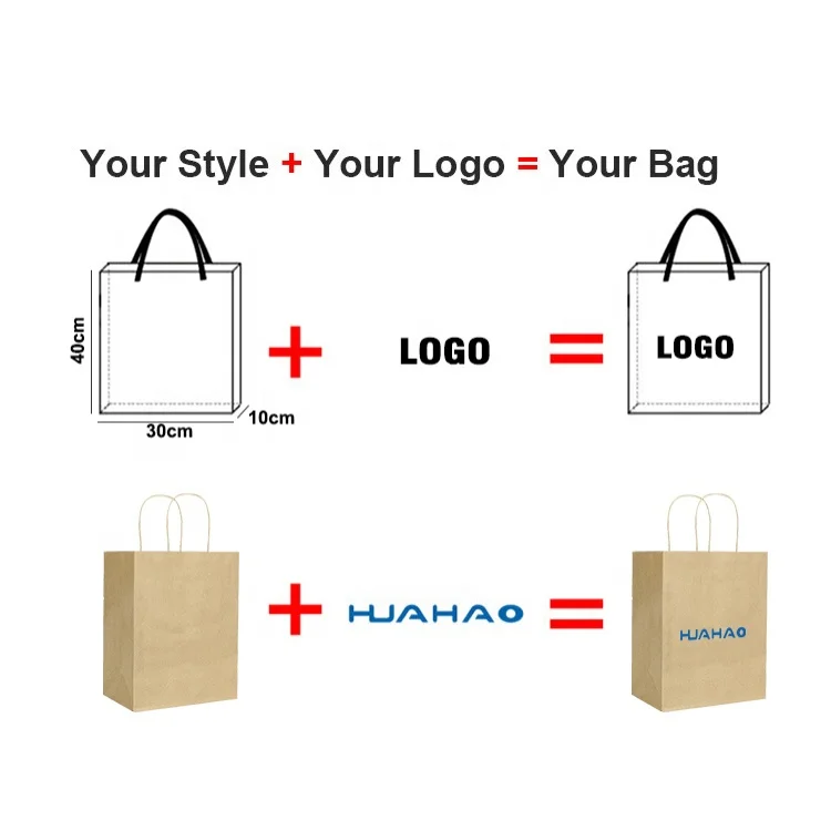 huahao luxury custom logo boutique rose gold gloss mod gift bag for handbags with gold ropes