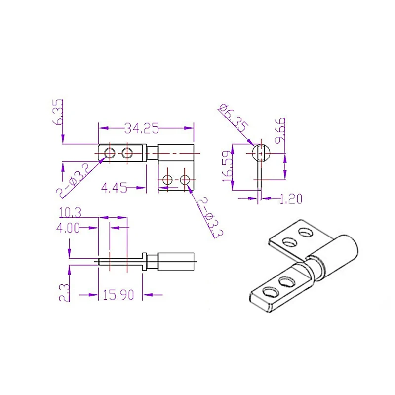 Factory Price Metal Hinge Customized for Electronic Product Shaft