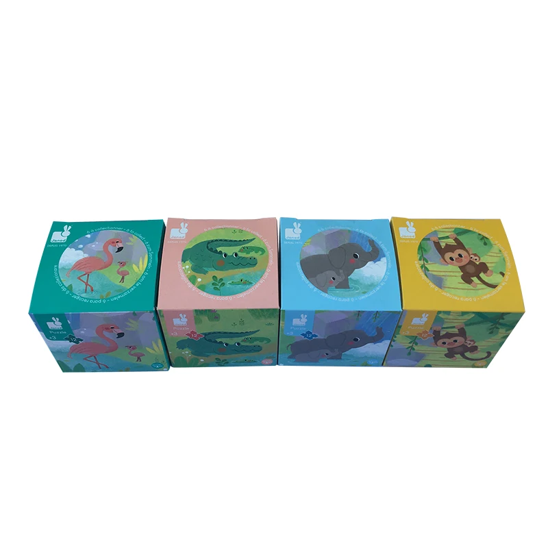 12 24 36 48 piece kids mini puzzle game with color box