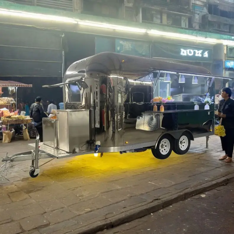 Concession Catering Mobile Bar Bbq Food Trailer Fully Equipped Ice Cream Coffee Fast Food Truck for Sale