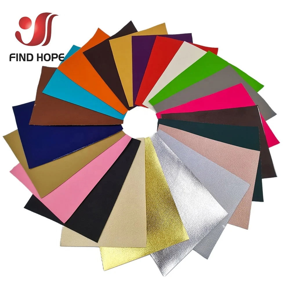 
A4 20*30cm Litchi PU Faux Leatherette Vinyl Sewing Fabric Faux Leather For Earring DIY Bow Making Sheet 
