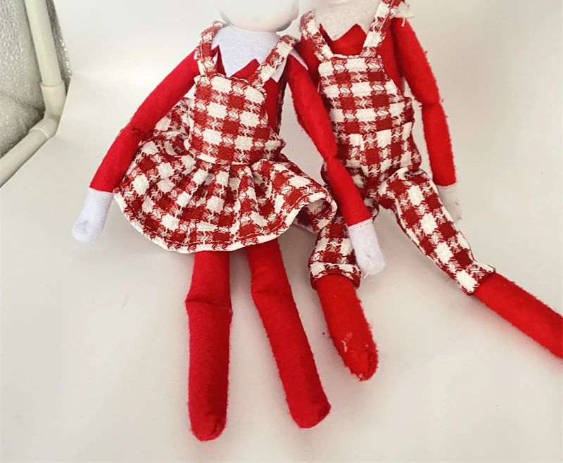 New elf clothes checkered overalls overall skirts