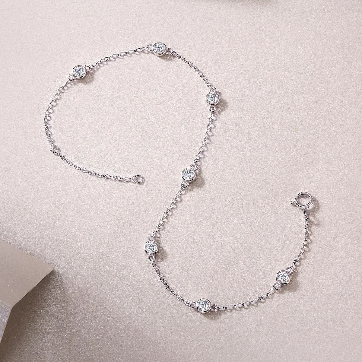 Wholesale GRA Vvs Moissanite Diamond With Certificate Tennis Bracelet 925 Sterling Silver 18k Solid Gold Plated 0.7CT Bracelet