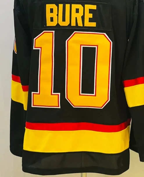 2025 New Retro Black Stitched Hockey Jersey Vancouver 40Pettersson 43Hughes 53 Horvat 10 Bure 16 Linden 50th Style Accept Custom