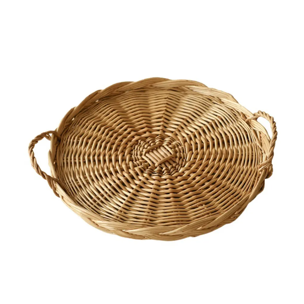 Picnic Basket Made Wicker Bags Camping Shopping Storage Hamper Picnic Food supermarket Basket Woven Fruit Storage Basket