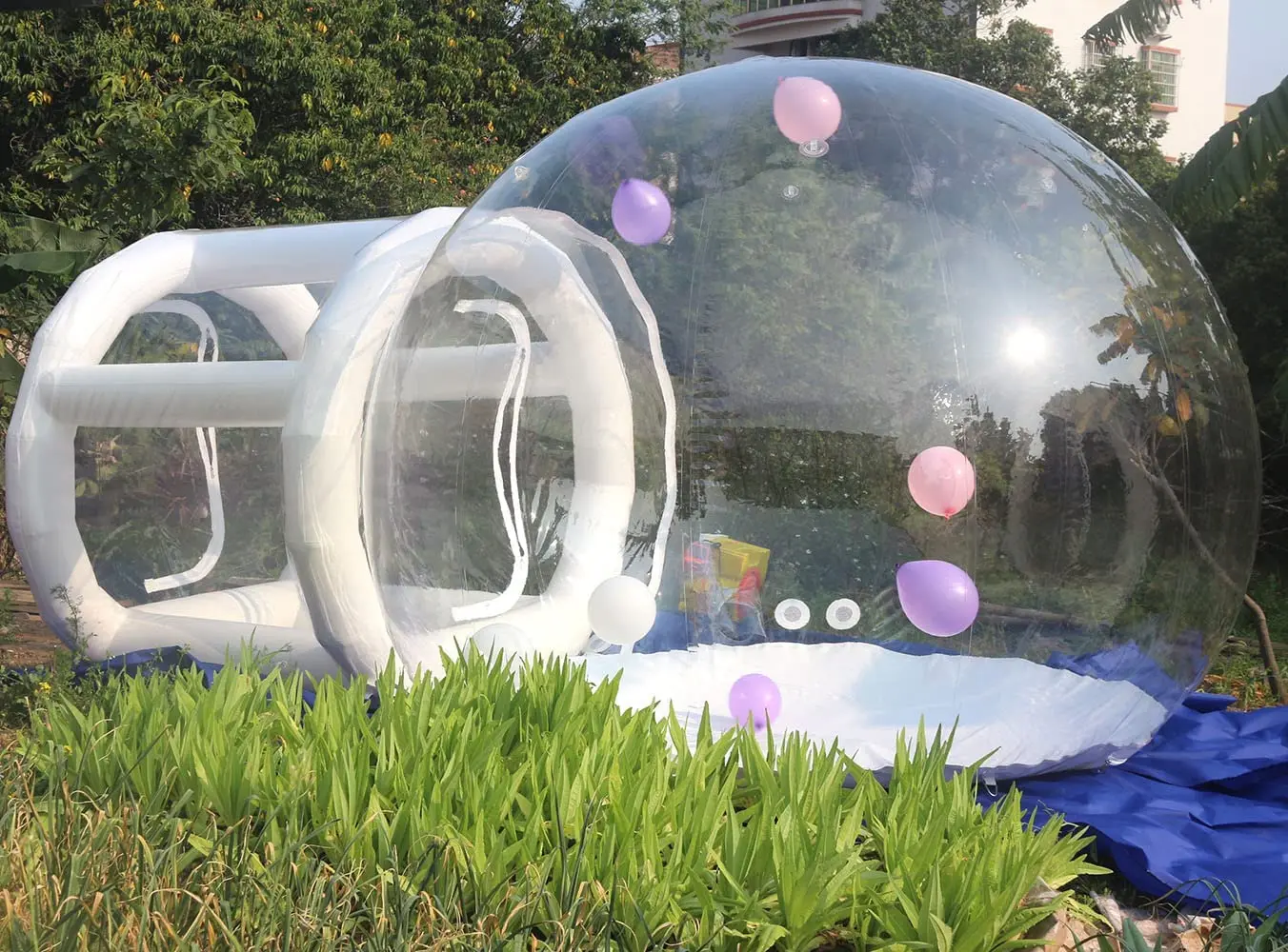 Custom Size Outdoor Camping Party Event Bubble Tent Transparent Igloo Dome Tent PVC Globe Inflatable Bubble Bounce Houses