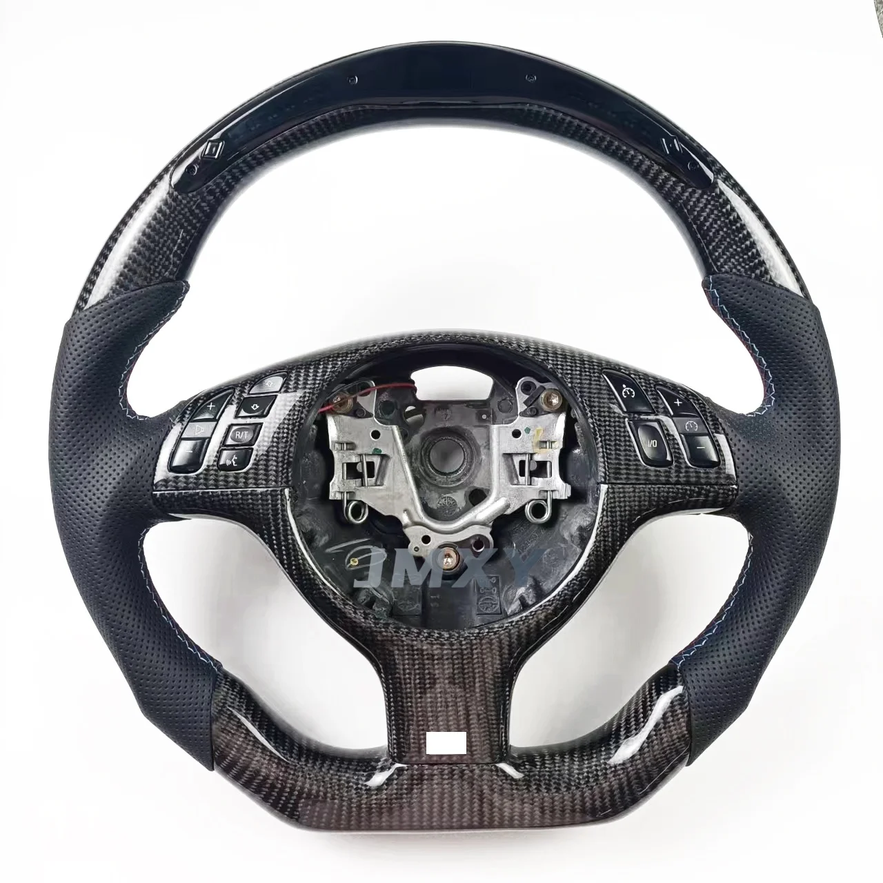 Customized sports LED carbon fiber steering wheel is suitable for BMW E46 E53 E39