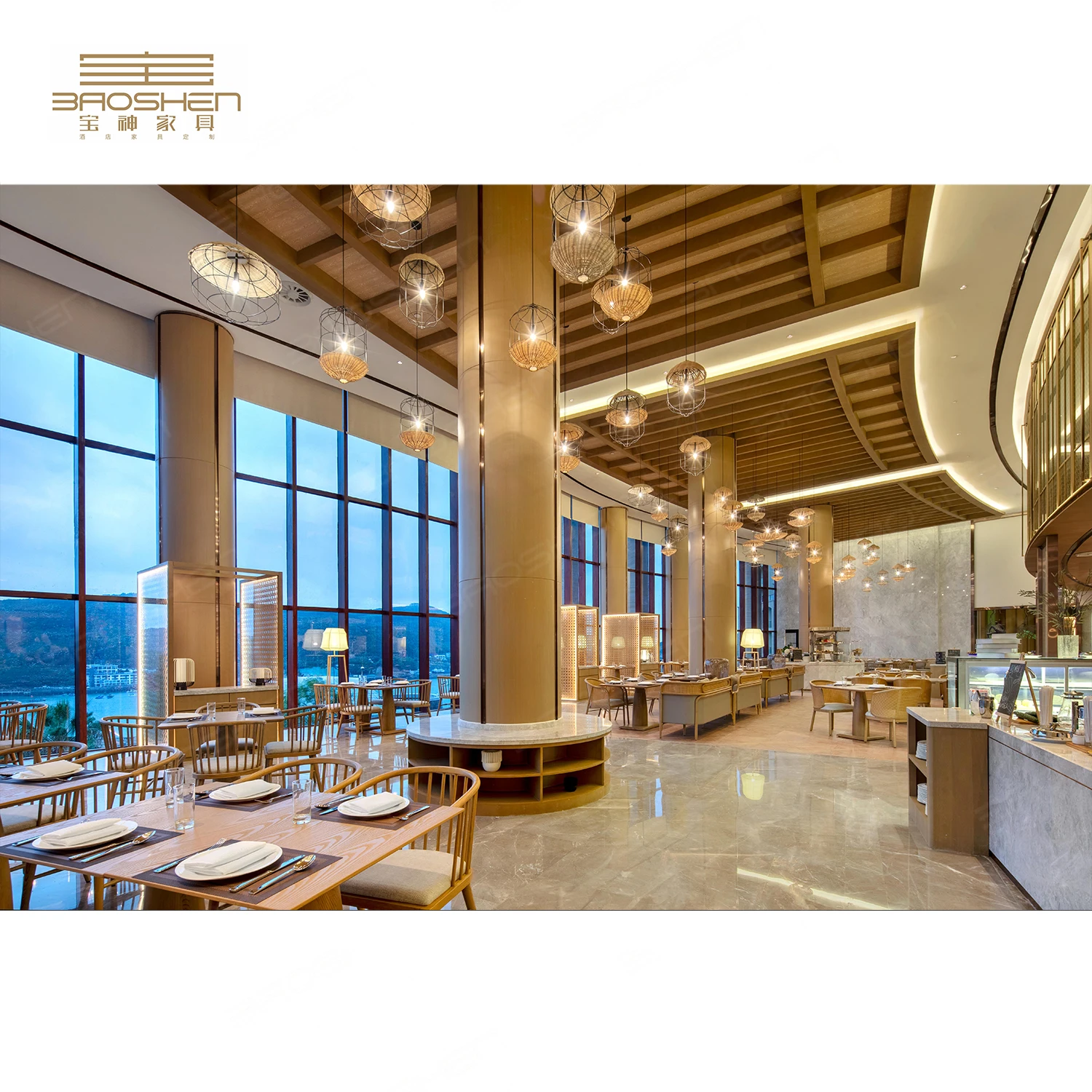 Modern Design Hotel Italian Modern Wooden Dining Chair Table Set Coffee Shop Restaurant Furniture