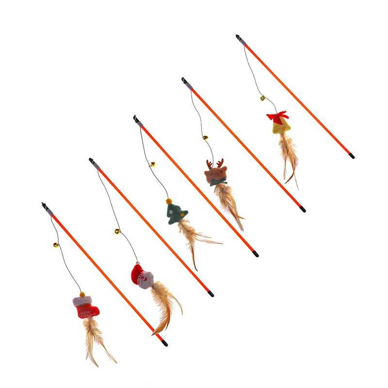 
The new Christmas tease cats Santa Claus deer shoes tree bell series make the cat toy manufacturers 