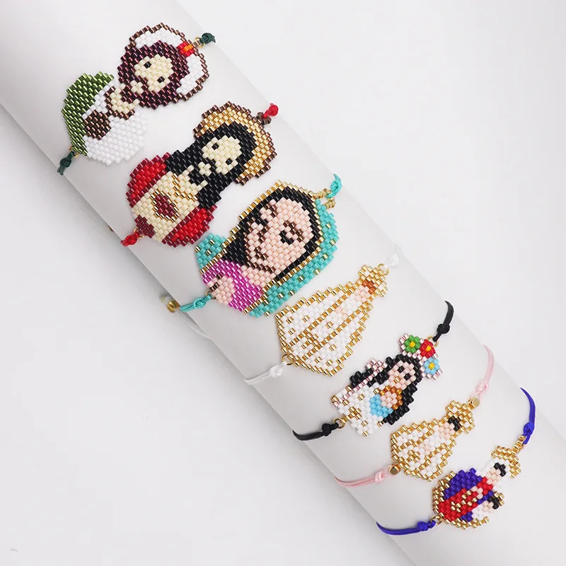 INS New Summer Fashion Jewelry Gift New Miyuki Beads Handmade Cute Pattern Bracelet Women Accessories