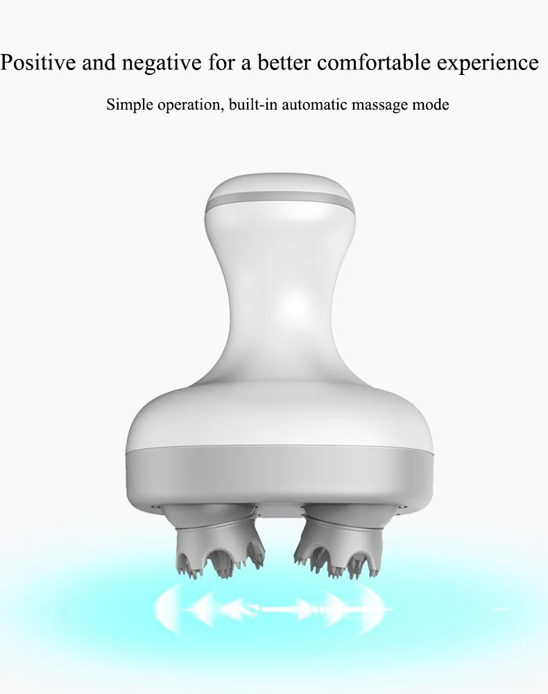 Drop shipping Cat Smart Handy Automatic Silicone Rechargeable Electric Machine Scalp Head Massager