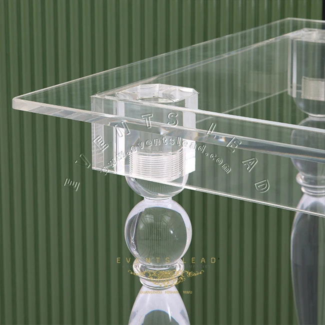High Quality Rectangle Acrylic Cocktail Table Transparent Bar Furniture