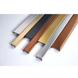 Wall metal tile divid strip u channel wall stainless steel tile trim
