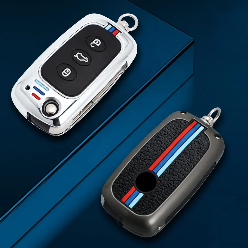 Zinc alloy car key case cover For Volkswagen Polo Golf 5 6 7 VW Passat Touareg Tiguan Beetle Bora Key Shell Car Accessories