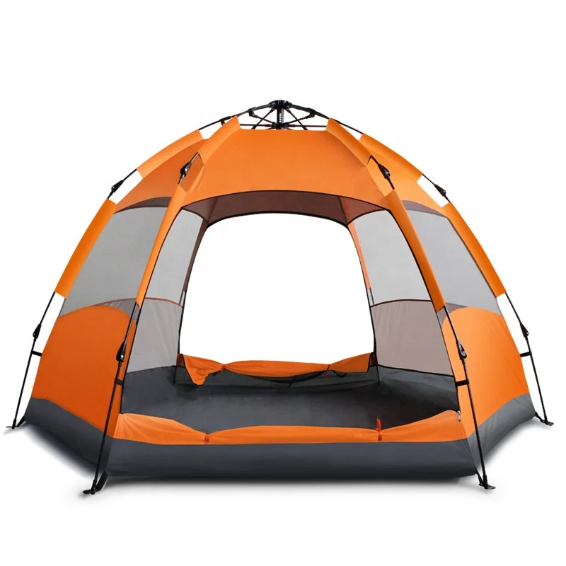 Large Camping Tent 5 Person Family OEM Customized Fabric Layers Hiking Color Double Trekking Material