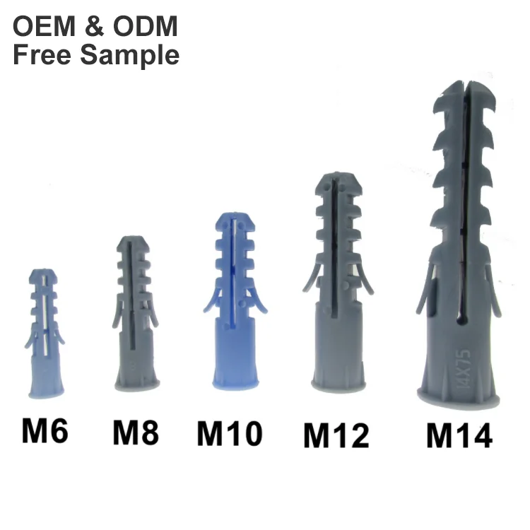 Oem M5 M6 M7 M8 гипсокартонная Расширительная Труба, нейлоновые Якорные винты для дверей