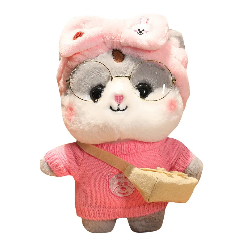 SongshanToys оптовая продажа мягкие каваи милые маленькие плюшевые игрушки-куклы кошки игрушки с одеждой свитер