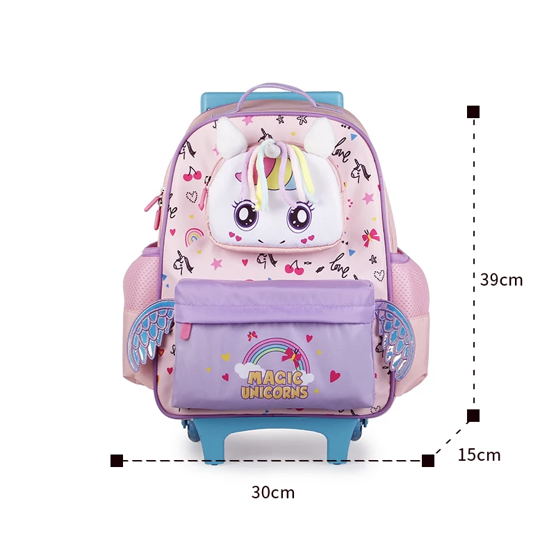 Superctue Good Quality 4 In 1 School Trolley Backpack Lunch Bag Sports Bag Kids School Bag Set For Kids