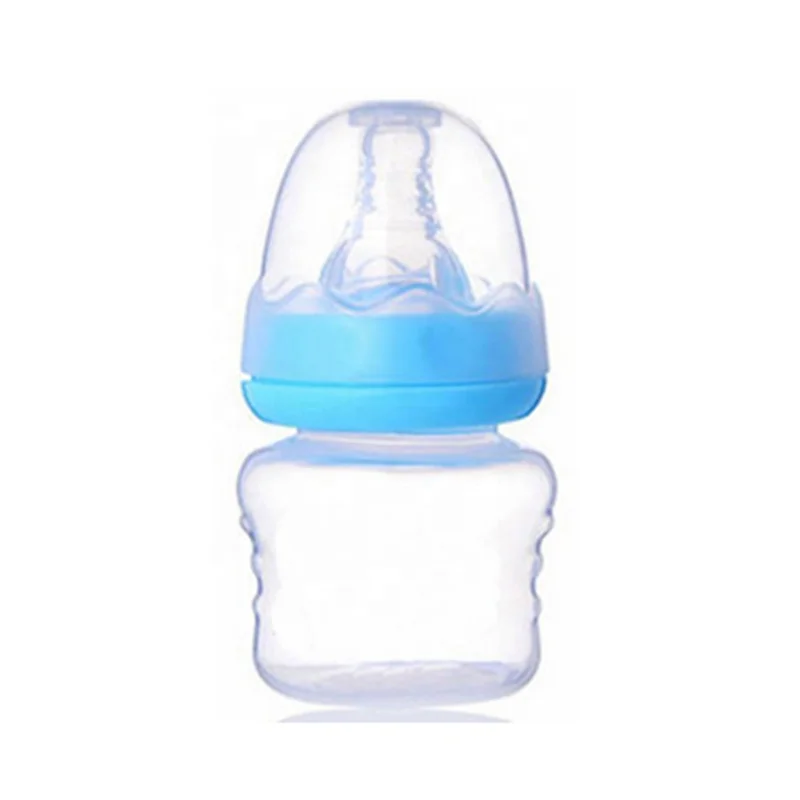High Quality 2oz BPA Free Cute Plastic Newborn Disposable Baby Feeding Bottle With Silicone Nipple