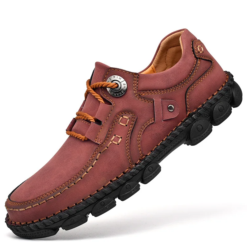 
Men Casual Driving Shoes Hand Stitched Tooling Loafers Slip on Moccasins 