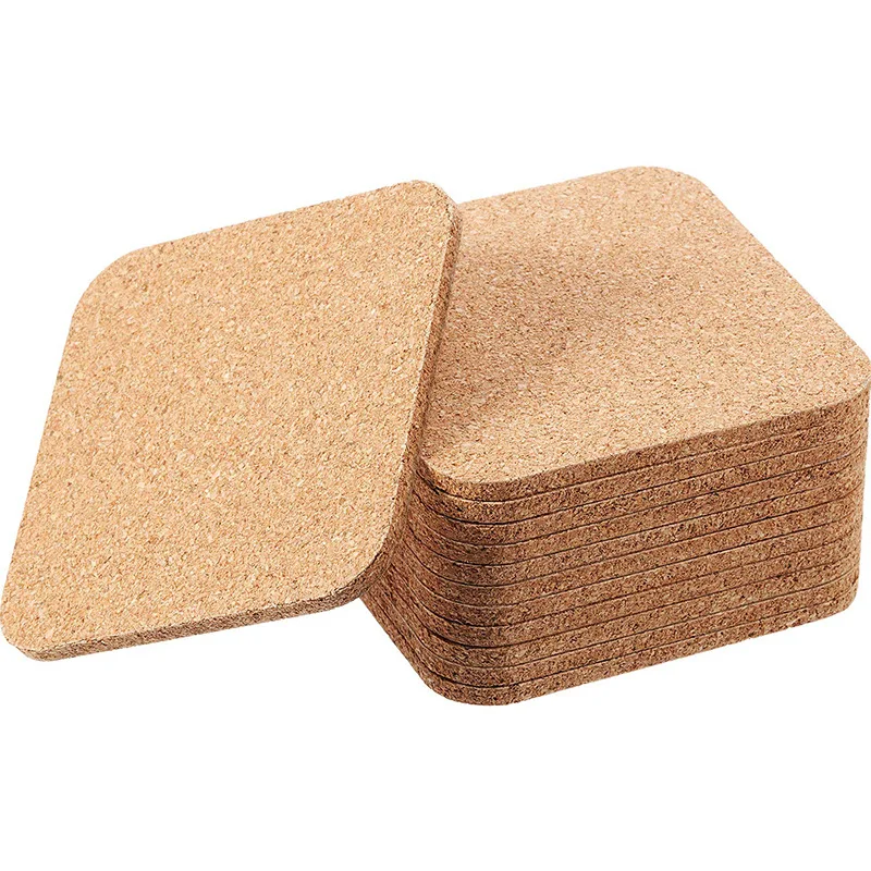 Wholesale Natural Round Cork Coasters With Metal Holder Blank Coasters Cork