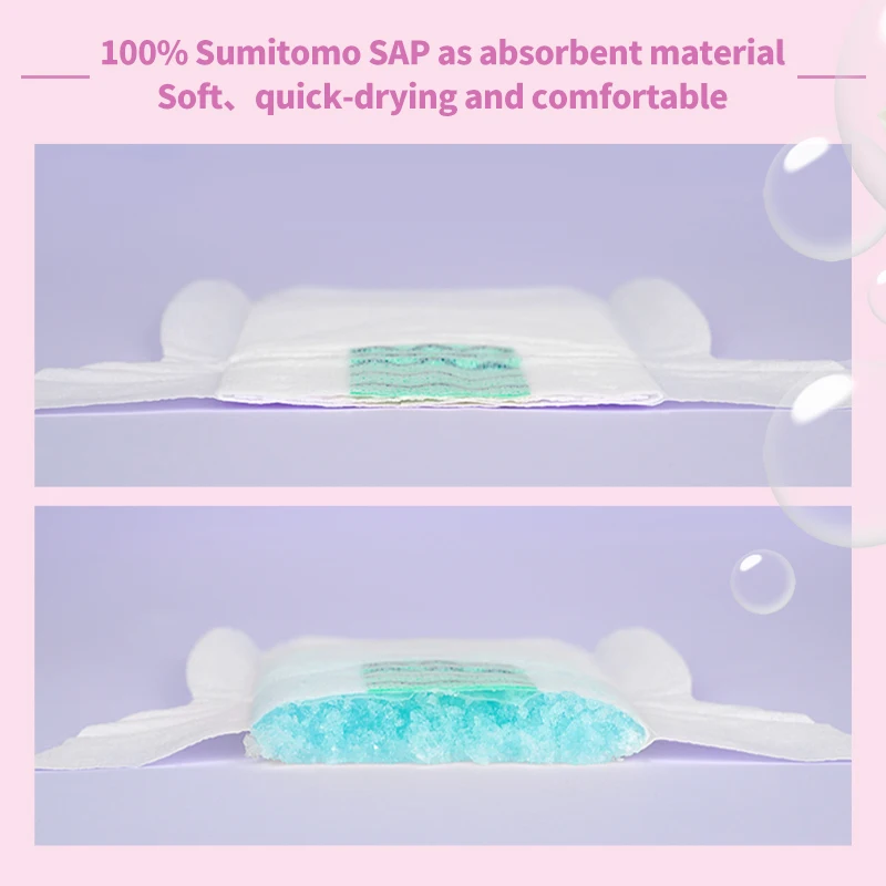 Sanitary pads wholesale for women 100% cotton white liners for girls carton boxes OEM Brand sanitary nakpins