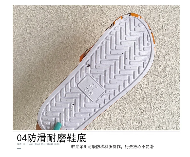 New indoor slippers for women PVC slip on anti-skin adies shower slippers cartoon girls slides shoes casual women sandals