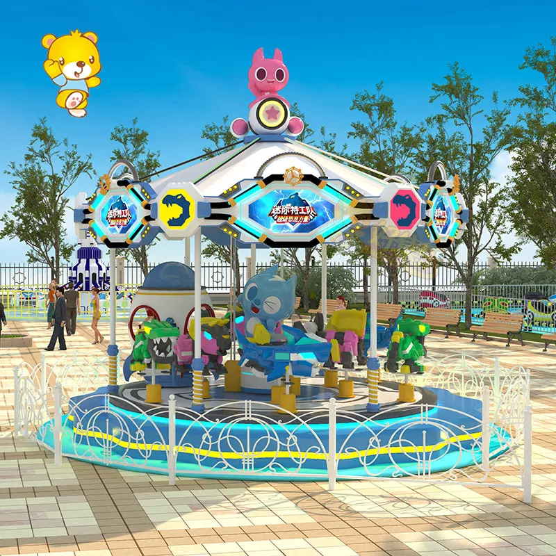 Amusement Equipment Shopping Mall 12 Passengers Mecha Carousel for children Amusement Park Carousel