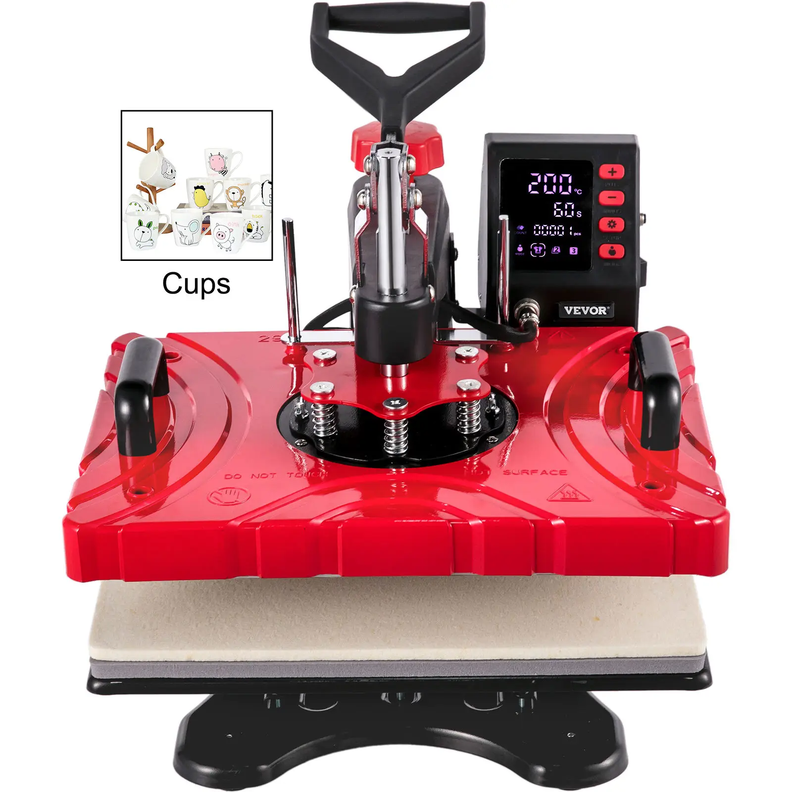 Flash Sale 10 In One Heat Press Machine For Mug/Bottle/Pen Heat Press 12 X 15 10 In 1 Red Sublimation Machine