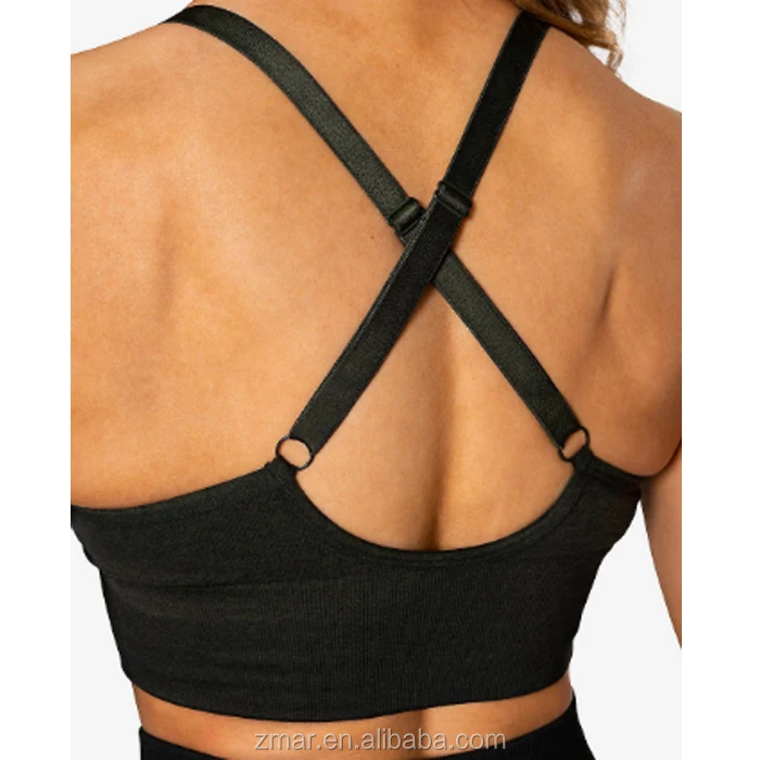 LPT1475 Custom cheap wholesale seamless women sports bra with straps