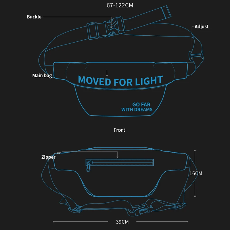 Мужская нагрудная сумка YIPINU, многофункциональные модные поясные сумки через плечо