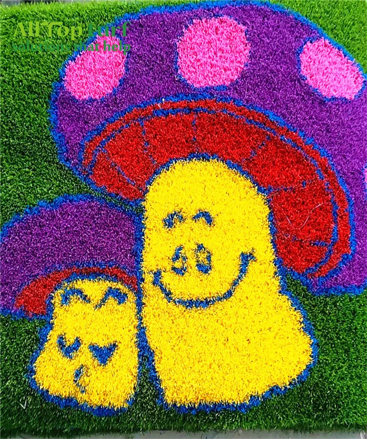 China top manufacturer of artificial grass, cartoon Colorful Animals Pattern Artificial Turf Grass