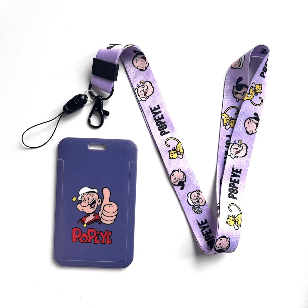 Anime PU Card Holder /Bus ID Bank Credit Cards Case Kids Cartoon Pink Strawberry Pattern Cover With String