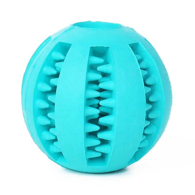 
Kimpets Wholesale 7CM Durable Food Leak Pet Toys Ball Pet Teeth Cleaning Toy Rubber Dog Chew Toy Ball 