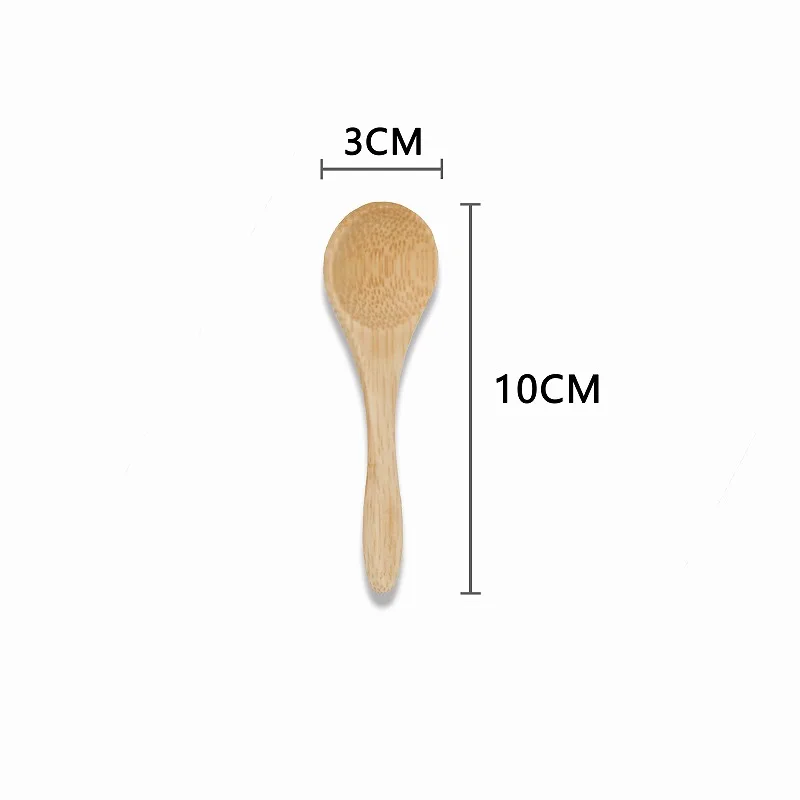 Лидер продаж с фабрики мини бамбуковая ложка для меда варенья Экологичная мороженого может быть изготовлена на заказ