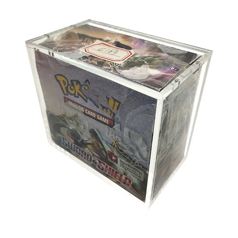 Акриловая коробка для торговых карт футляр витрины TCG PTCG чехол меча и щита коллекции бустер акриловый