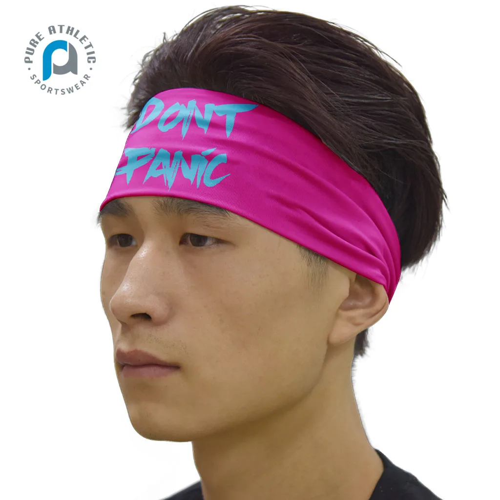 PURE Custom logo quick dry  sublimation printing custom design menhot selling sports cotton headband