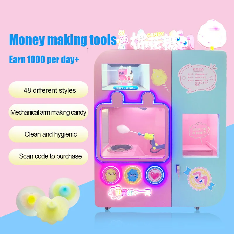 Automatic Cotton Candy Vending Machine Full Automatic Cotton Candy Machine