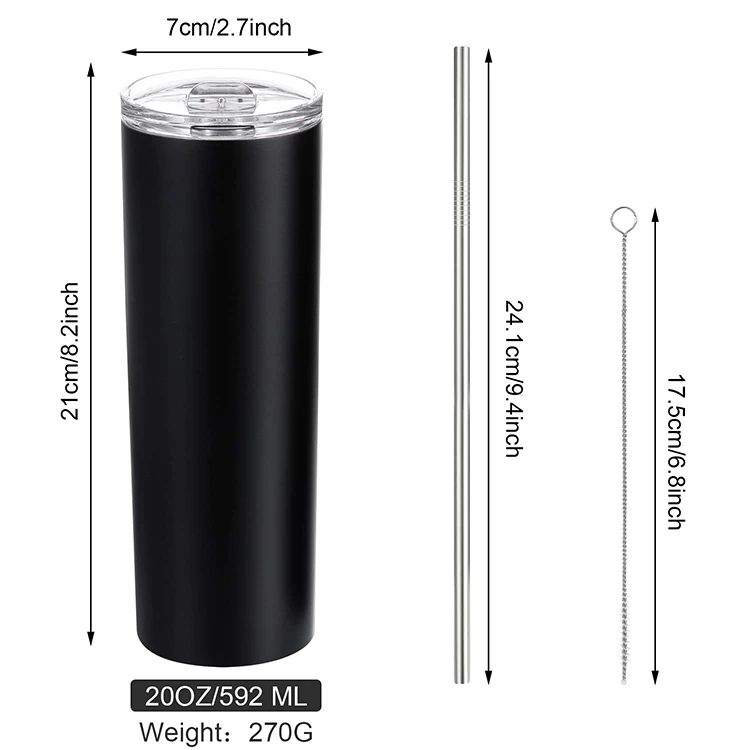 
24OZ Travel Vacuum Insulated Stainless Steel Tumbler Wholesale With Plastic Lid 