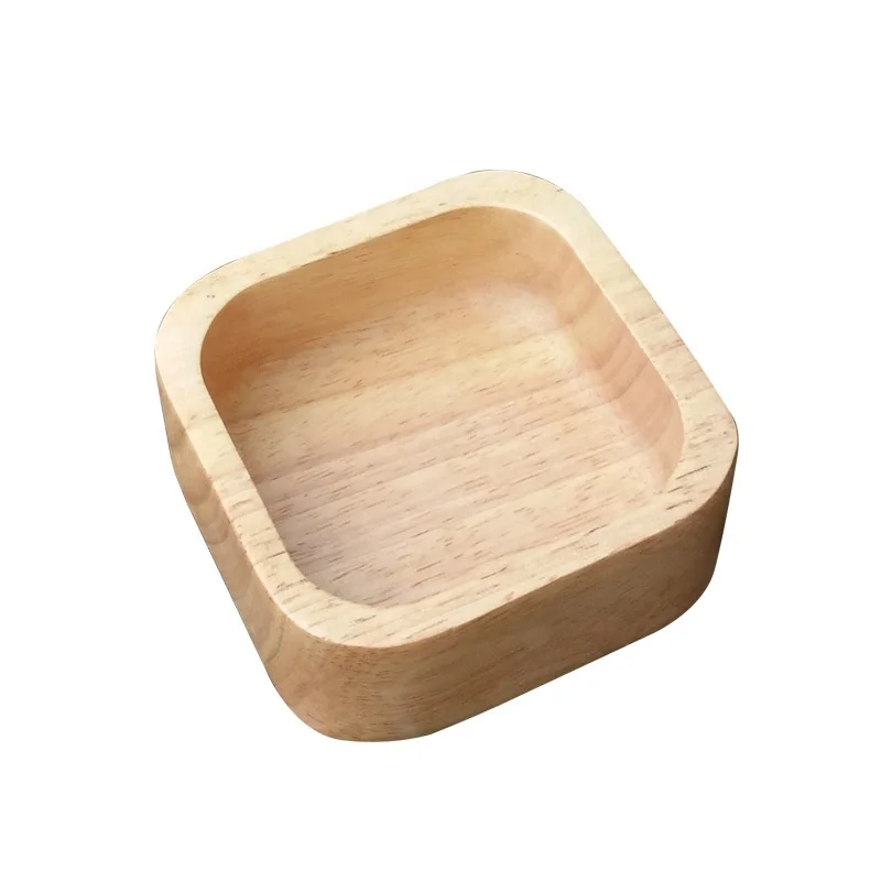 High Quality Bamboo Customized Large Serving  Wood Rectangular Salad Bowl for Salad, Fruit, Vegetable